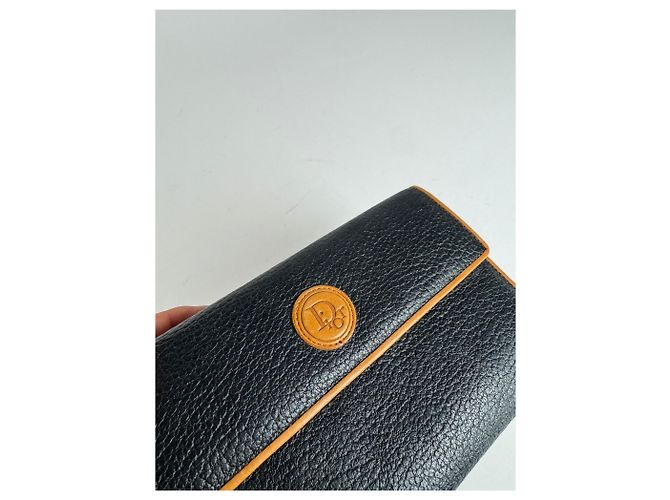 Vintage Dior Leather wallet black brown - view 8
