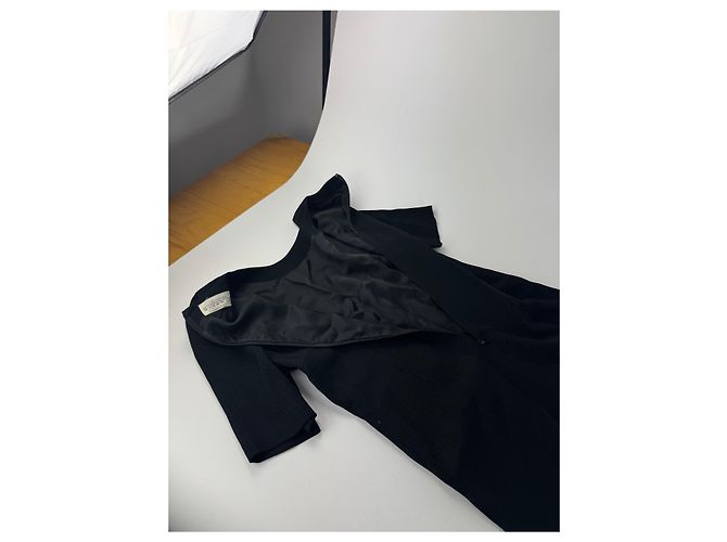 Vintage Givenchy Wollkleid schwarz m/L - Ansicht 12