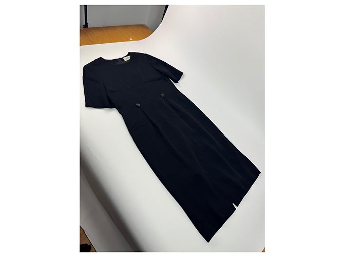 Vintage Givenchy Wollkleid schwarz m/L - Ansicht 6