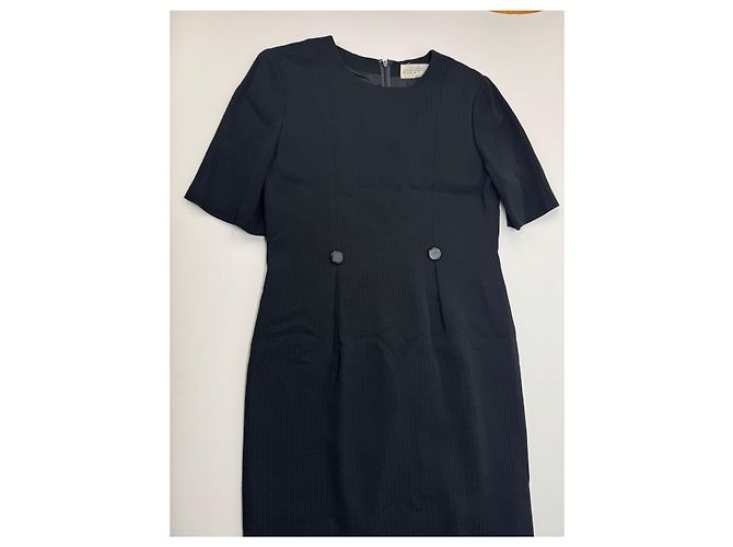 Vintage Givenchy Wollkleid schwarz m/L - Ansicht 7