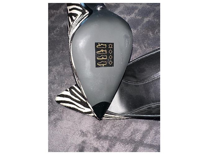 Michael Kors High Heels Zebra Print Pony Kalbsleder Schwarz Weiß 38 Zebra-druck - Ansicht 6