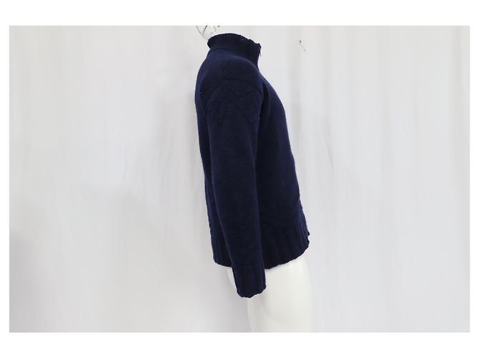 Etro gestrickte Zip-Cardigan aus marineblauem Kaschmir - Ansicht 12