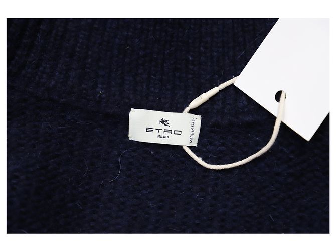Etro gestrickte Zip-Cardigan aus marineblauem Kaschmir - Ansicht 13