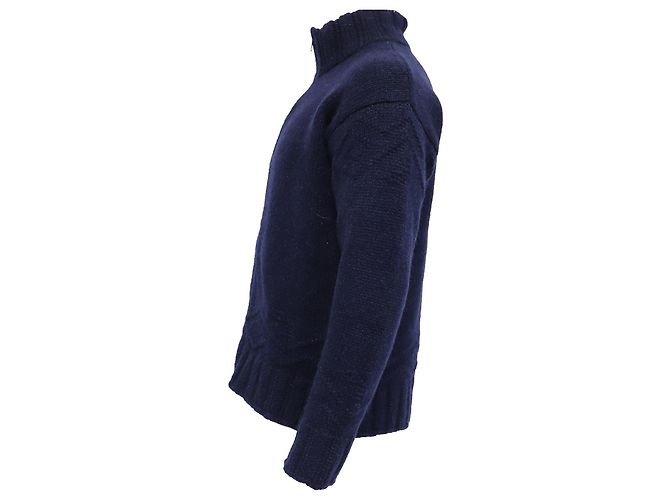 Etro gestrickte Zip-Cardigan aus marineblauem Kaschmir - Ansicht 3