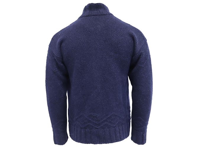Etro gestrickte Zip-Cardigan aus marineblauem Kaschmir - Ansicht 4
