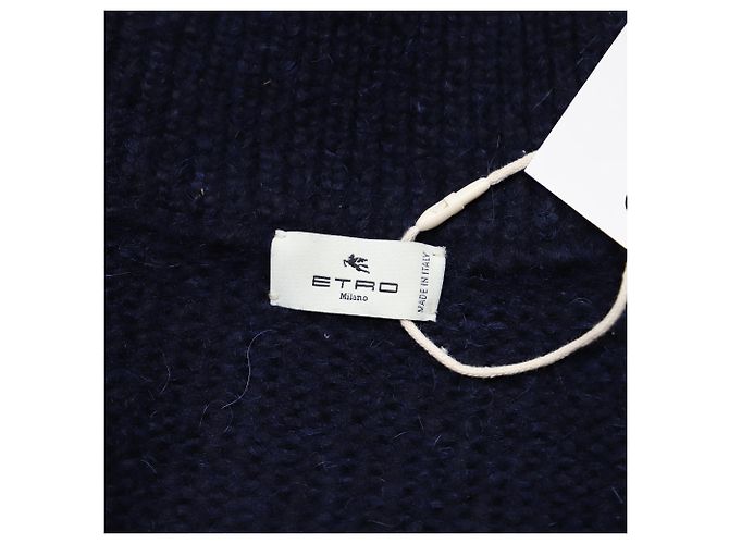 Etro gestrickte Zip-Cardigan aus marineblauem Kaschmir - Ansicht 6