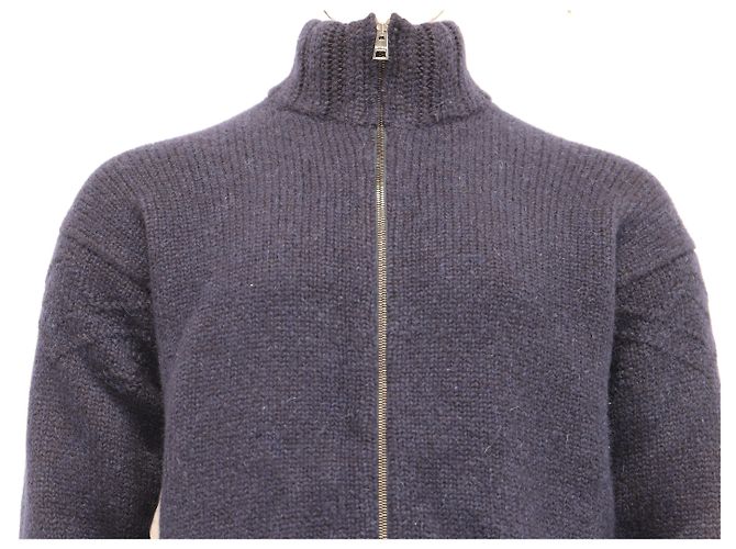 Etro gestrickte Zip-Cardigan aus marineblauem Kaschmir - Ansicht 9