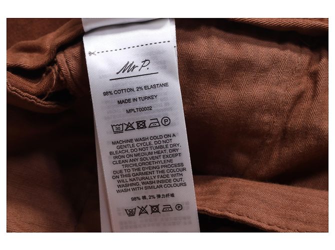 Autre Marque Sig. P. Pantaloni Slim-Fit in Cotone Marrone Rosso - vista 10