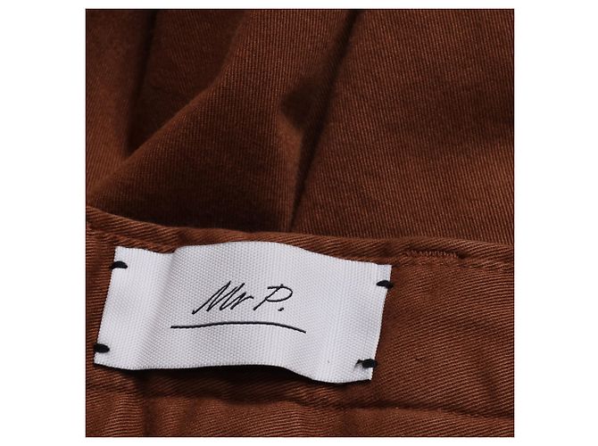 Autre Marque Sig. P. Pantaloni Slim-Fit in Cotone Marrone Rosso - vista 4
