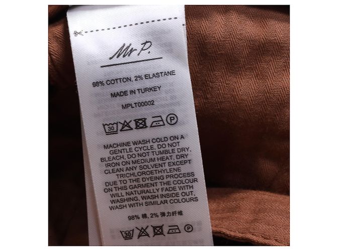 Autre Marque Sig. P. Pantaloni Slim-Fit in Cotone Marrone Rosso - vista 5