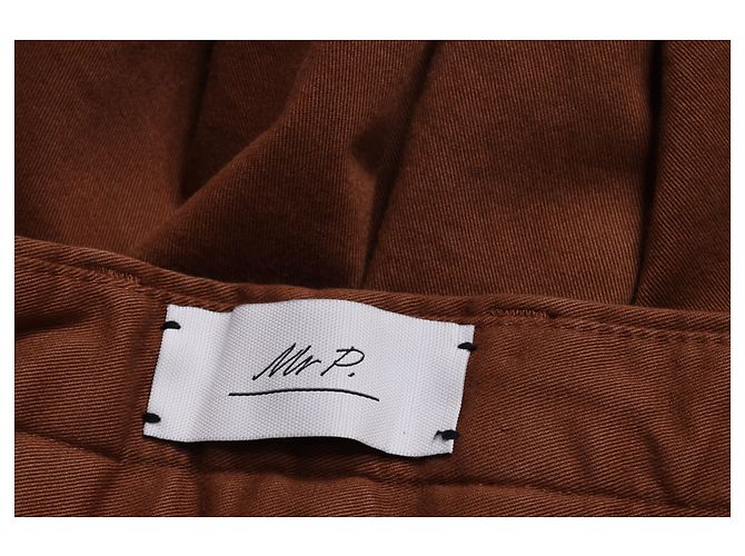 Autre Marque Sig. P. Pantaloni Slim-Fit in Cotone Marrone Rosso - vista 9