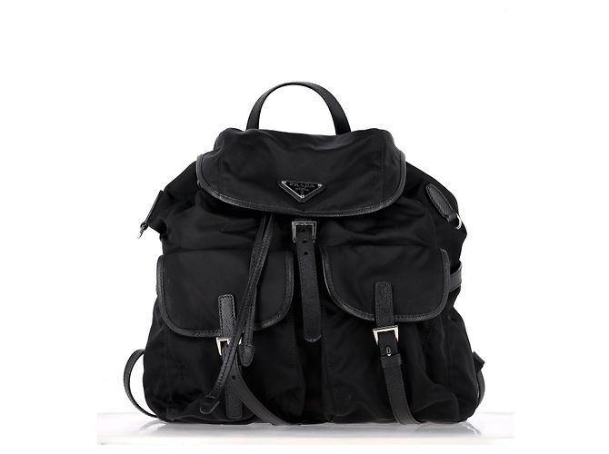 Jacquard Mochila mediana Prada Re-Nylon Vela en nylon negro - vista 10