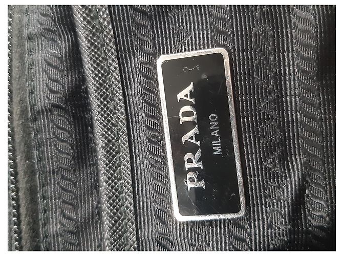Jacquard Mochila mediana Prada Re-Nylon Vela en nylon negro - vista 16