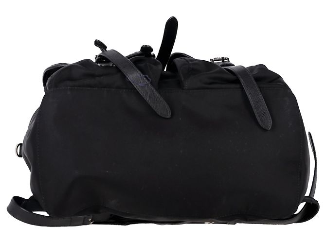 Jacquard Mochila mediana Prada Re-Nylon Vela en nylon negro - vista 4