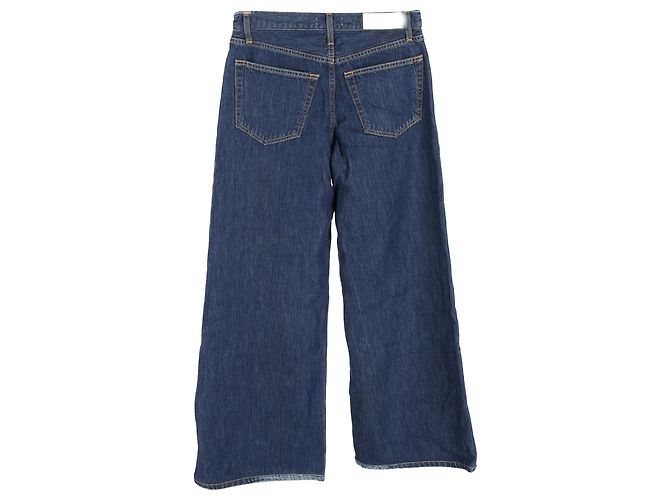 Jeans de pierna ancha Re/Done en denim azul de algodón - vista 2