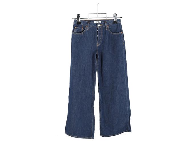 Jeans de pierna ancha Re/Done en denim azul de algodón - vista 4