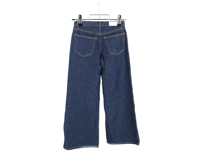 Jeans de pierna ancha Re/Done en denim azul de algodón - vista 5