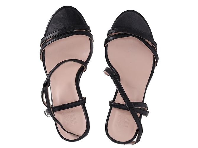 Sandali con tacco Iris & Ink Laurel in pelle nera Nero - vista 12