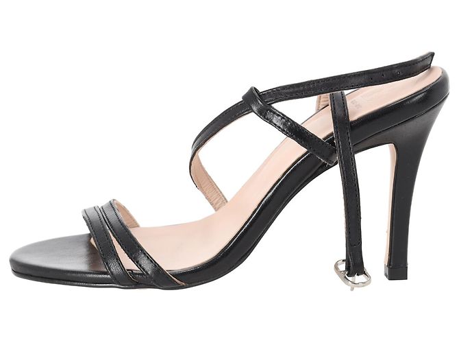 Sandali con tacco Iris & Ink Laurel in pelle nera Nero - vista 4