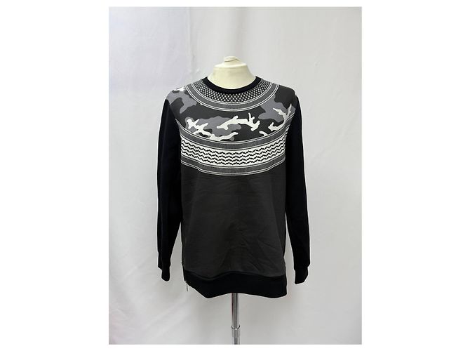 Schwarzer Neopren-Pullover mit Camouflage-Print von Neil Barrett Mehrfarben - Ansicht 5