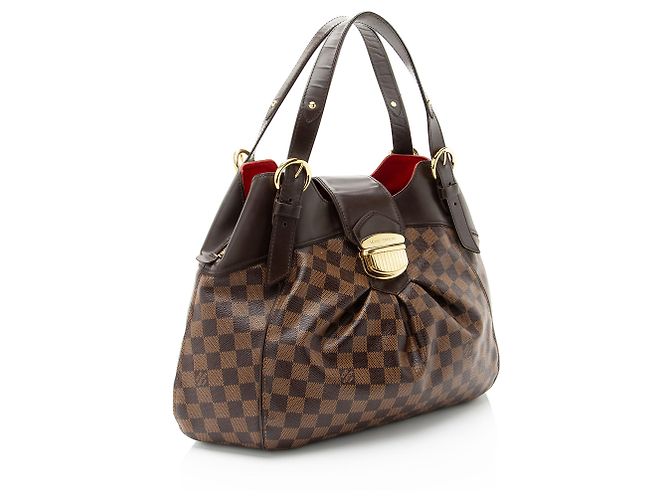 Borsa a Spalla Louis Vuitton Damier Ebene Sistina GM Marrone - vista 2
