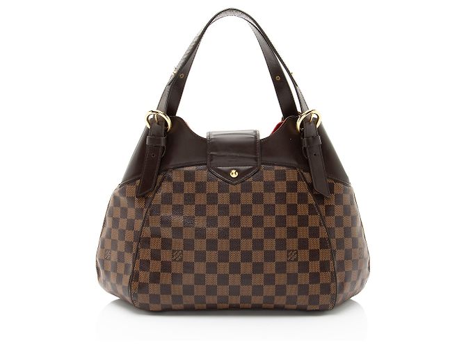 Borsa a Spalla Louis Vuitton Damier Ebene Sistina GM Marrone - vista 3