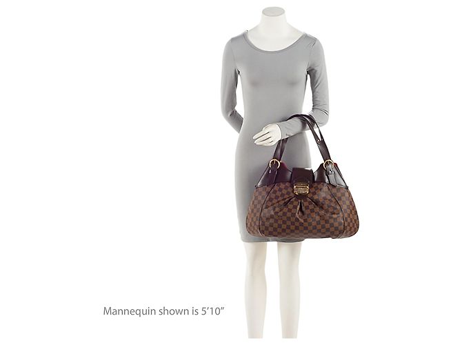 Borsa a Spalla Louis Vuitton Damier Ebene Sistina GM Marrone - vista 5