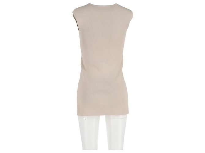 Top de canalé Max Mara en algodón beige - vista 6