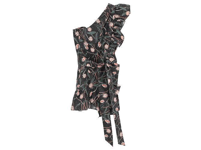 Vestido Mini Lavern de Un Hombro en Algodón con Estampado Floral de Isabel Marant - vista 5