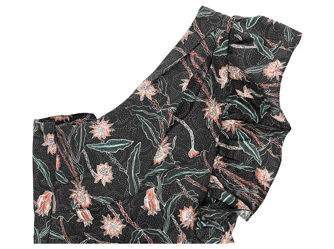 Vestido Mini Lavern de Un Hombro en Algodón con Estampado Floral de Isabel Marant - vista 6