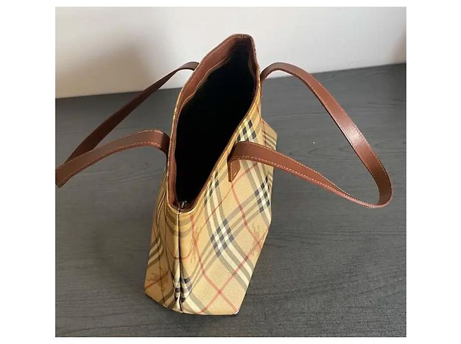 Borsa a tracolla Burberry beige in pelliccia - vista 11