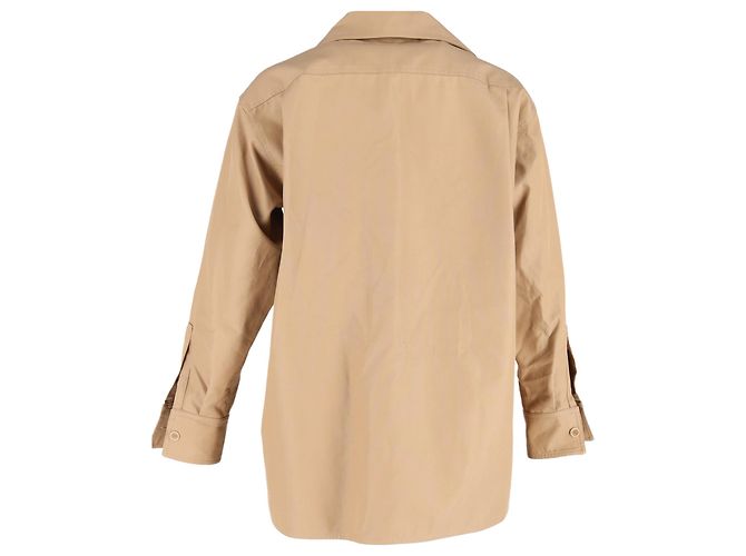 Camicia oversize Max Mara con tasche in cotone marrone Rosso - vista 3