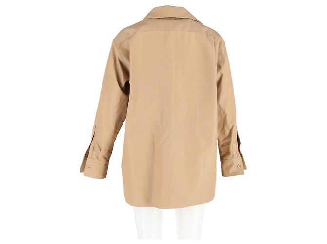 Camicia oversize Max Mara con tasche in cotone marrone Rosso - vista 6