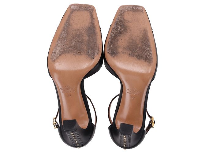 Valentino Garavani Pumps con cinturino alla caviglia con borchie Valentino in pelle nera Nero - vista 6