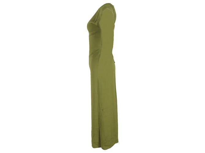 Autre Marque Abito maxi senza maniche e schiena scoperta Christopher Esber in viscosa verde Verde oliva - vista 2