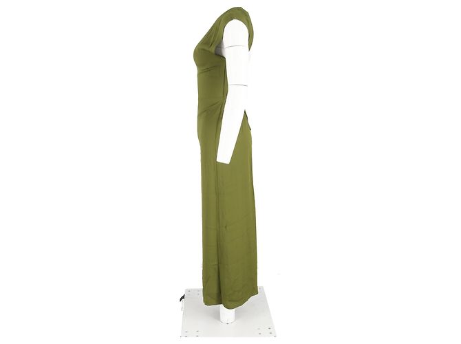 Autre Marque Abito maxi senza maniche e schiena scoperta Christopher Esber in viscosa verde Verde oliva - vista 5