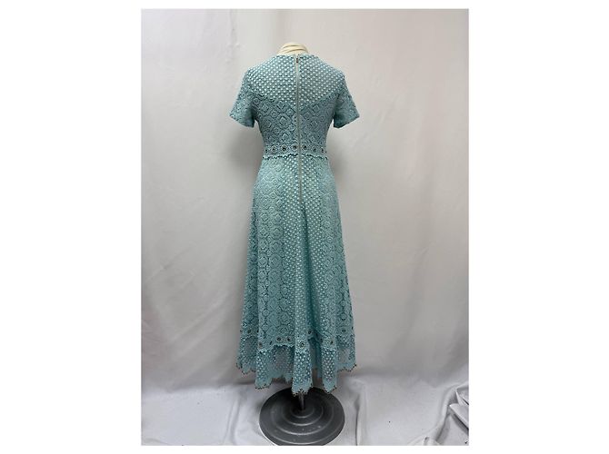 Maje Spitzen-Maxikleid aus Polyester in Türkis - Ansicht 7