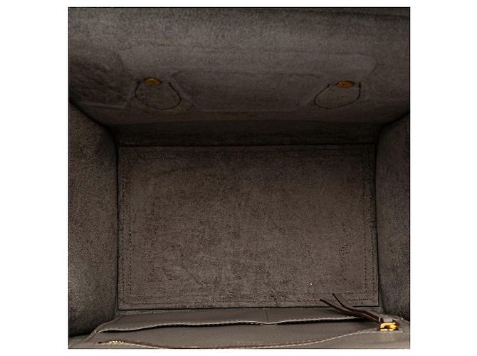 Céline Bolsa de mão em couro de bezerro grão pequeno Celine Brown com nó de gravata Marrom Taupe - vista 4