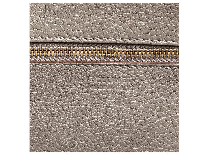 Céline Bolsa de mão em couro de bezerro grão pequeno Celine Brown com nó de gravata Marrom Taupe - vista 5