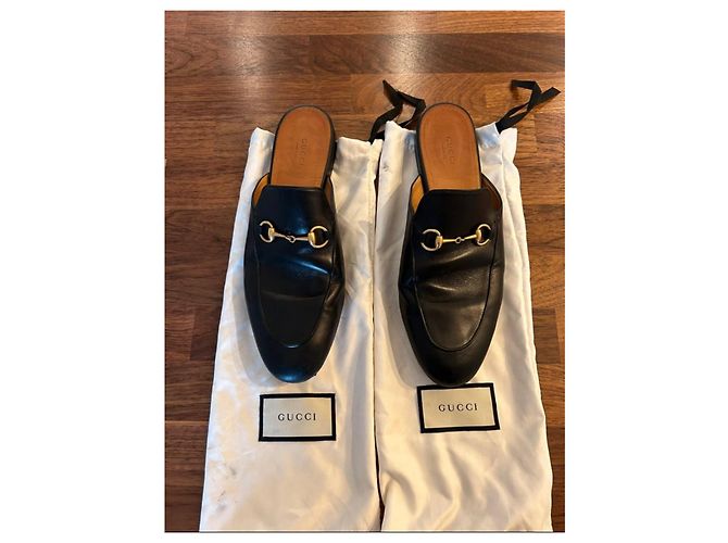 Mule Gucci Princetown in pelle nera 41 Nero - vista 3