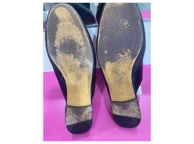 Mule Gucci Princetown in pelle nera 41 Nero - vista 3