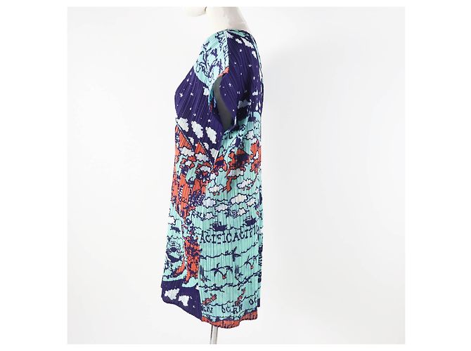 Autre Marque Vestido Océano Mapa del Mundo PLEATS PLEASE Multicolor - vista 3
