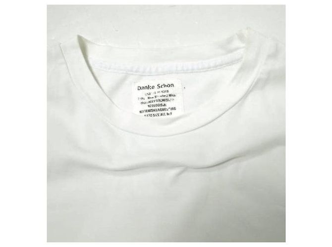 Autre Marque Danke Schön PIGMENT L/S T-Shirt aus Baumwolle Weiß - Ansicht 4