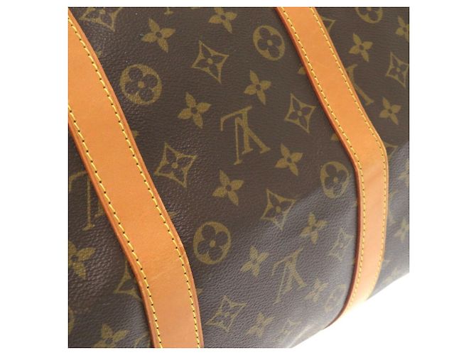 Borsa Boston Monogram Keepall Bandoulière 55 Louis Vuitton Marrone - vista 10