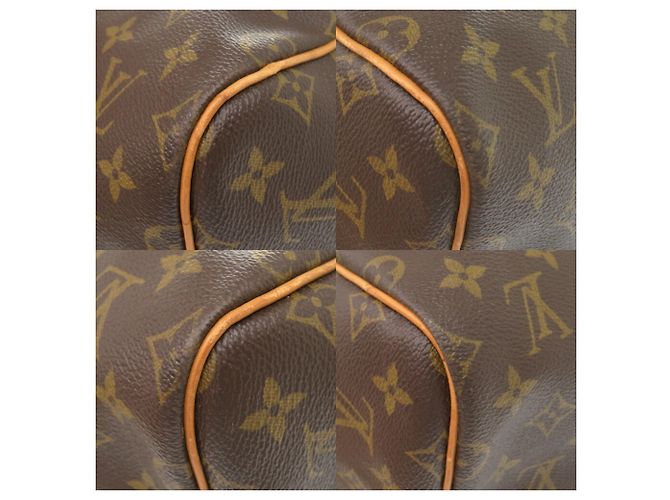 Borsa Boston Monogram Keepall Bandoulière 55 Louis Vuitton Marrone - vista 5
