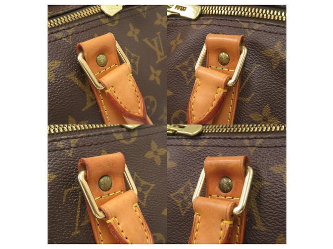 Borsa Boston Monogram Keepall Bandoulière 55 Louis Vuitton Marrone - vista 7