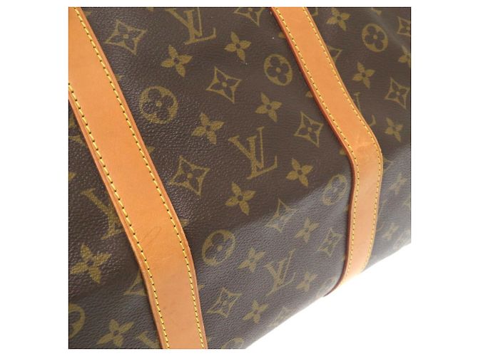 Borsa Boston Monogram Keepall Bandoulière 55 Louis Vuitton Marrone - vista 9