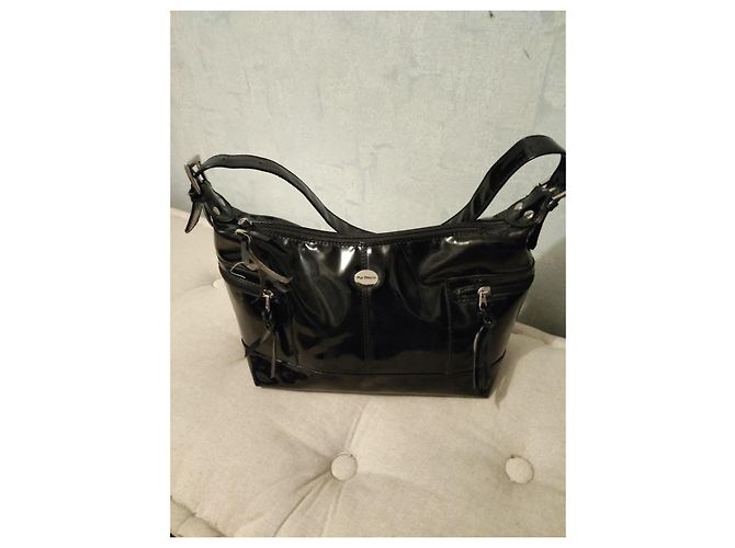 Borsa a mano Mac Douglas in pelle vernice nera Metallico - vista 2