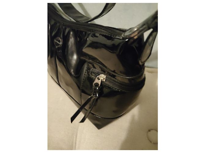 Borsa a mano Mac Douglas in pelle vernice nera Metallico - vista 4