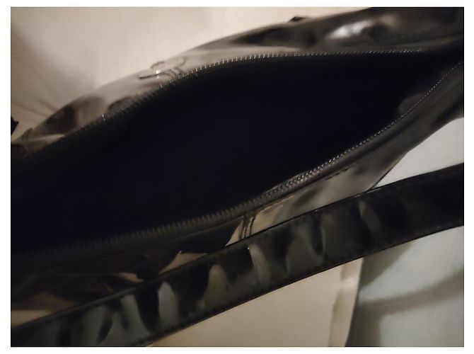 Borsa a mano Mac Douglas in pelle vernice nera Metallico - vista 7